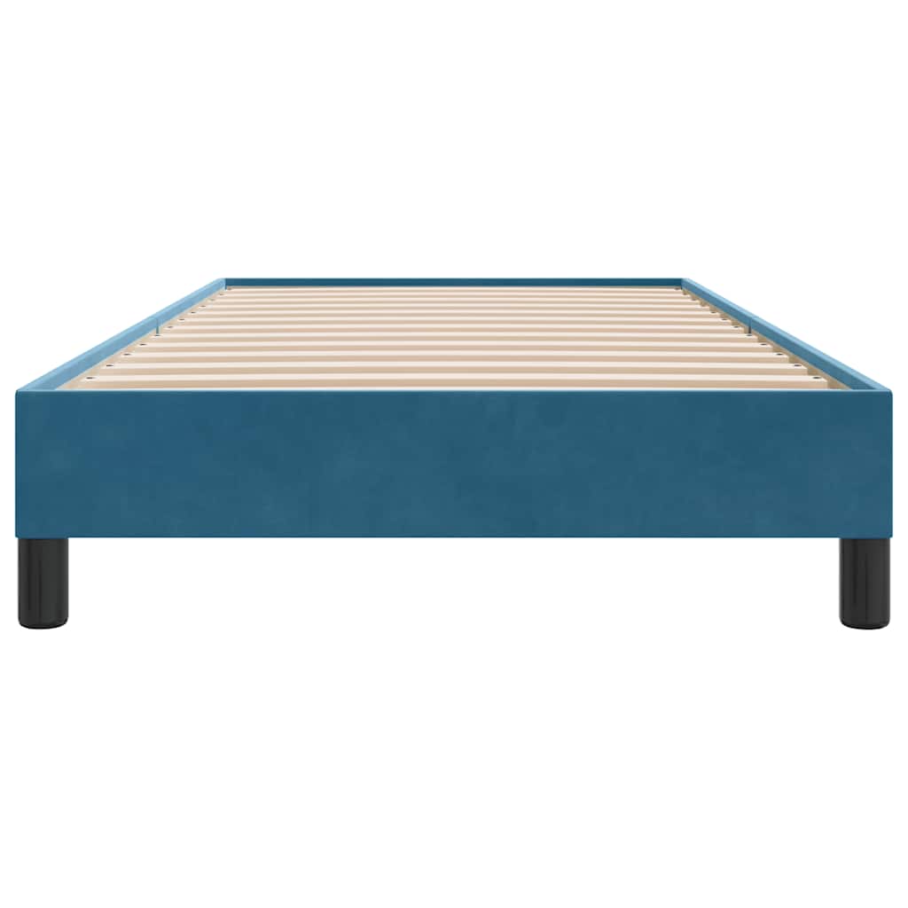 Boxspring zonder matras fluweel donkerblauw 100x210 cm is nu te koop bij PeponiXL, paradijselijk wonen!