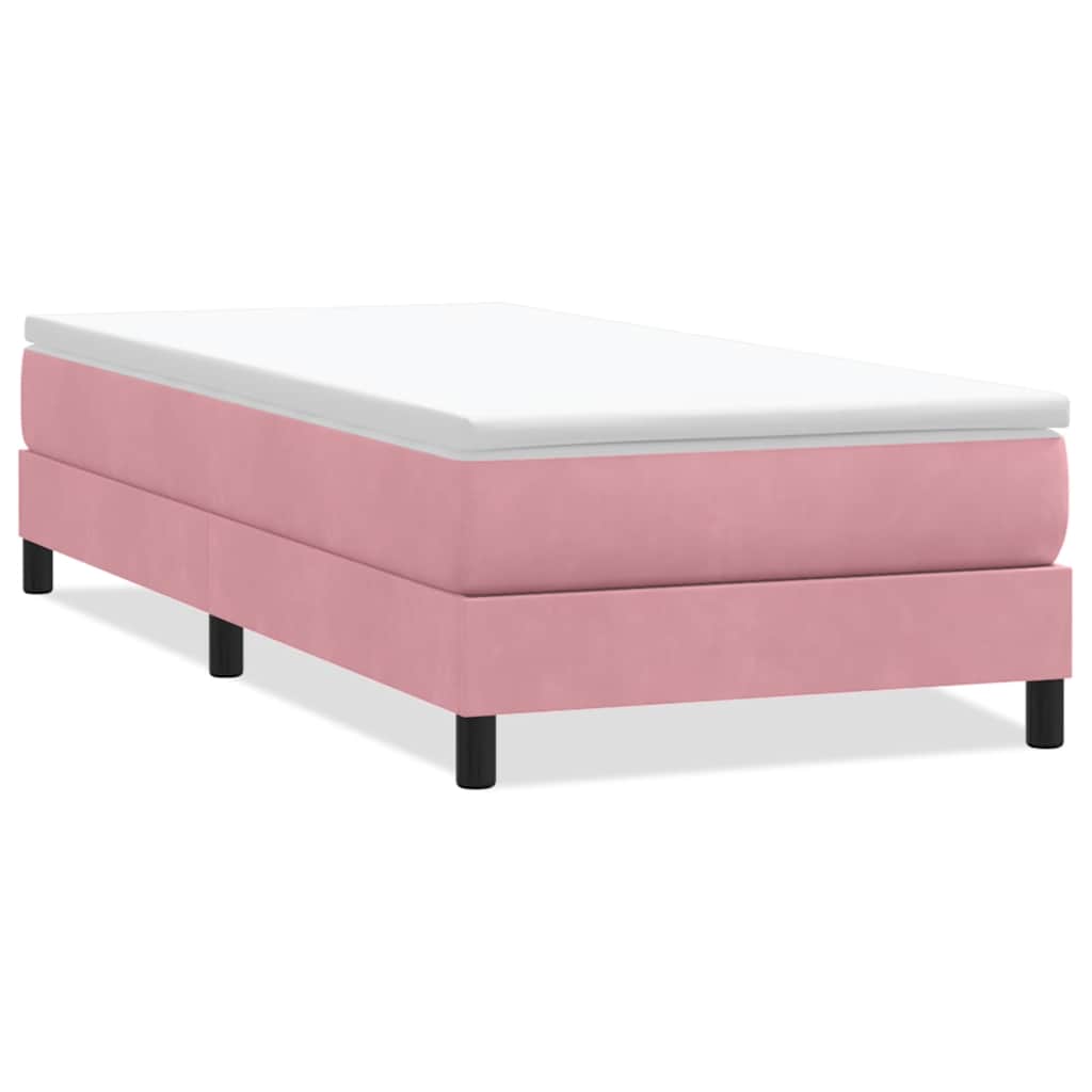 Boxspring zonder matras fluweel roze 100x210 cm is nu te koop bij PeponiXL, paradijselijk wonen!