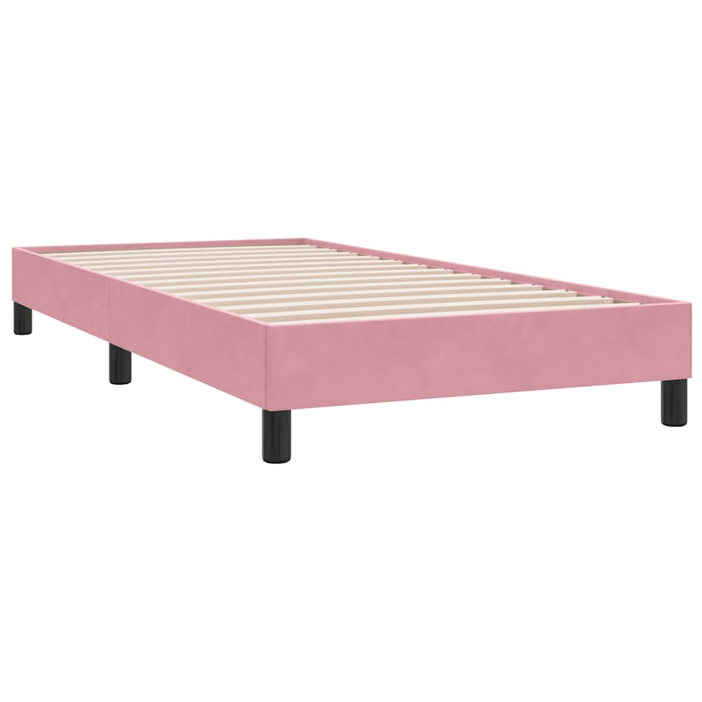 Boxspring zonder matras fluweel roze 100x210 cm is nu te koop bij PeponiXL, paradijselijk wonen!