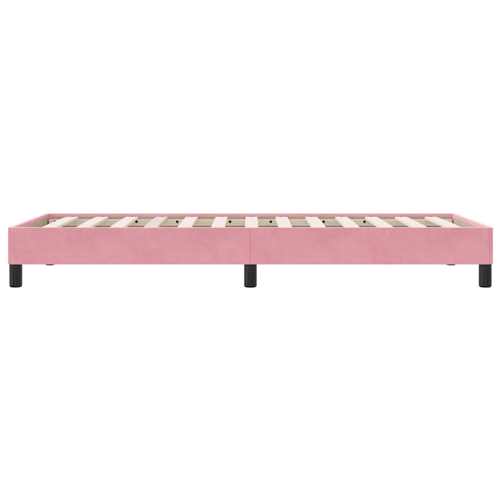 Boxspring zonder matras fluweel roze 100x210 cm is nu te koop bij PeponiXL, paradijselijk wonen!