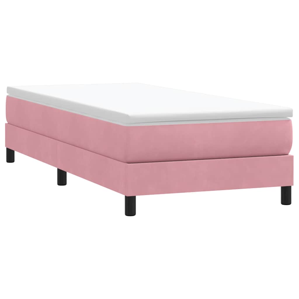 Boxspring zonder matras fluweel roze 100x210 cm is nu te koop bij PeponiXL, paradijselijk wonen!