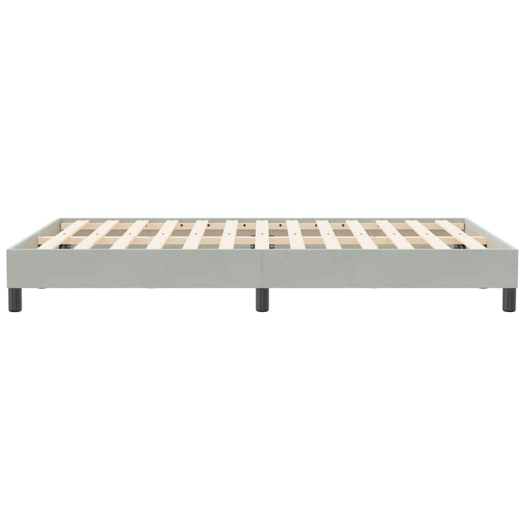 Boxspring zonder matras fluweel lichtgrijs 120x210 cm is nu te koop bij PeponiXL, paradijselijk wonen!