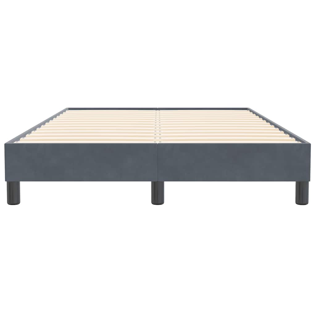 Boxspring zonder matras fluweel donkergrijs 120x210 cm is nu te koop bij PeponiXL, paradijselijk wonen!