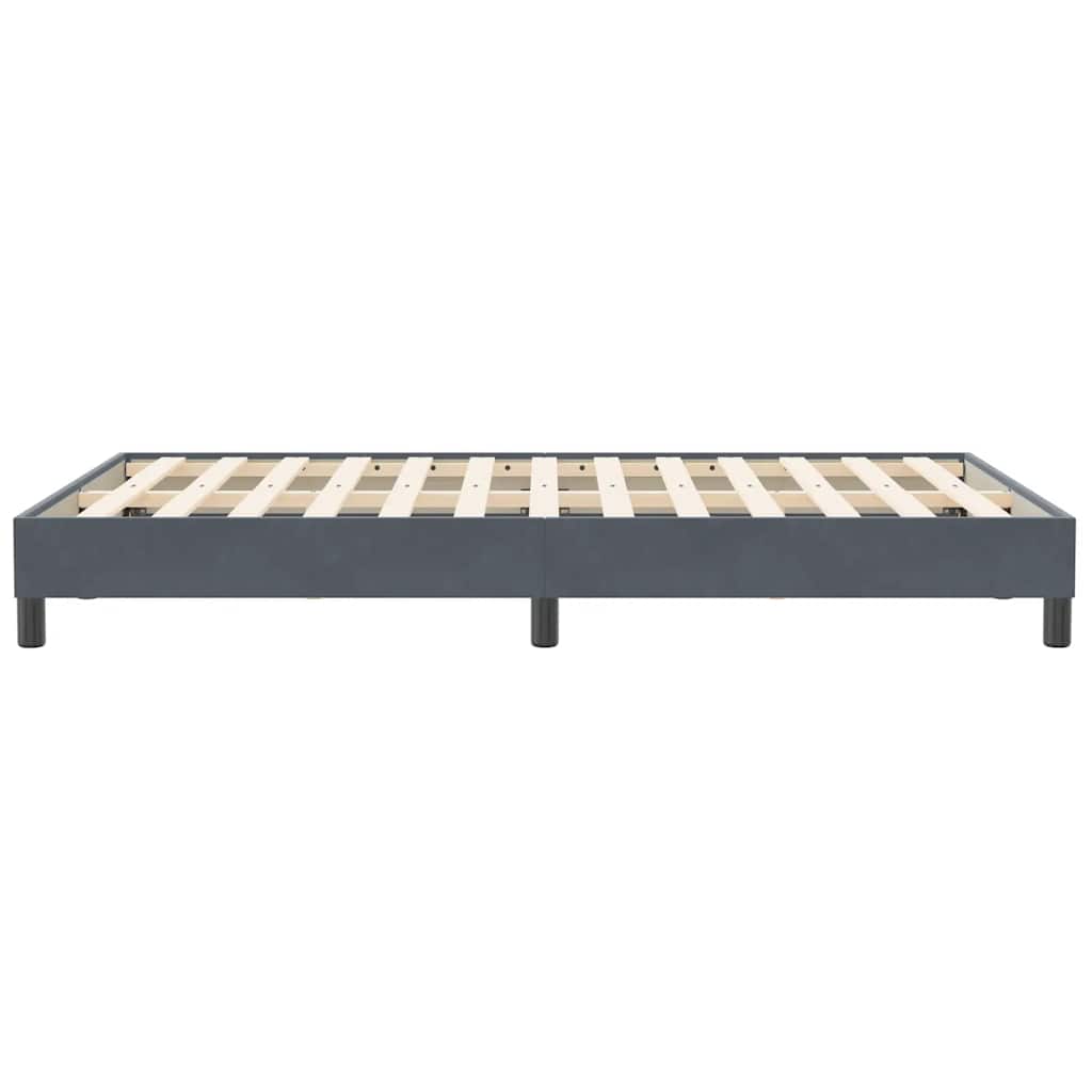 Boxspring zonder matras fluweel donkergrijs 120x210 cm is nu te koop bij PeponiXL, paradijselijk wonen!