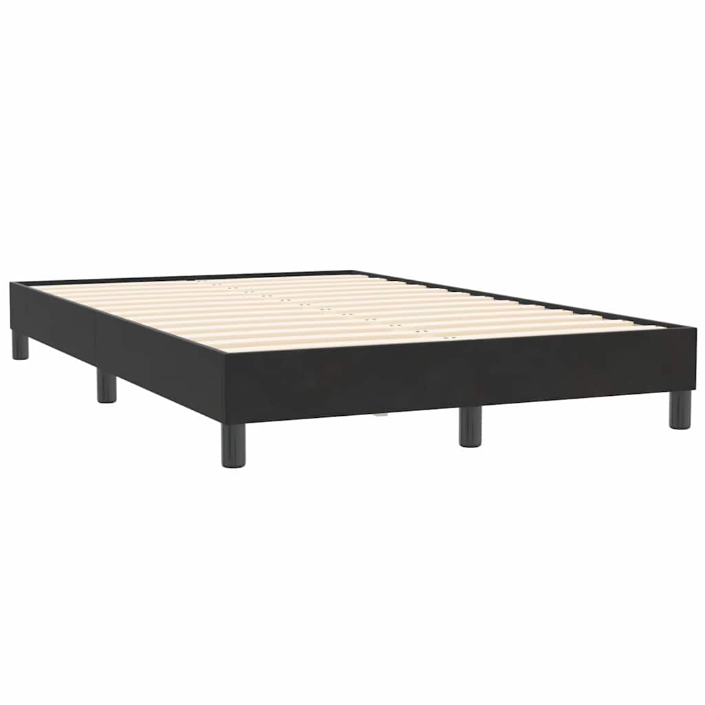 Boxspring zonder matras fluweel zwart 120x210 cm is nu te koop bij PeponiXL, paradijselijk wonen!