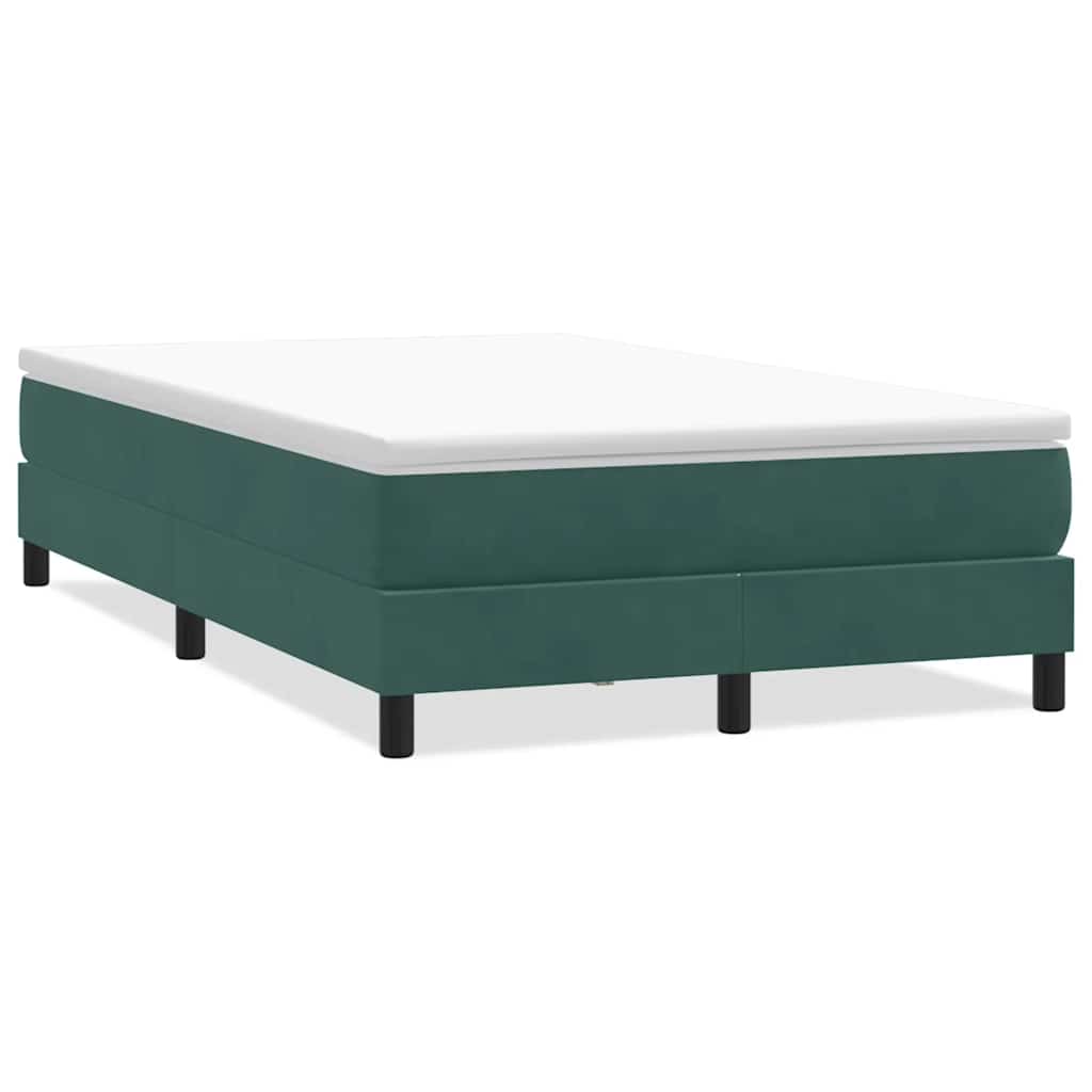 Boxspring zonder matras fluweel donkergroen 120x210 cm is nu te koop bij PeponiXL, paradijselijk wonen!
