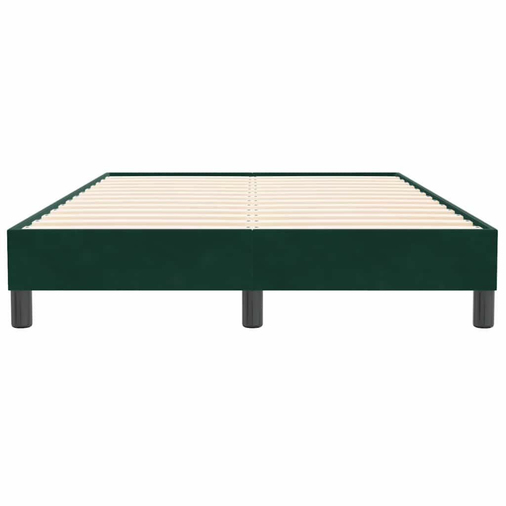 Boxspring zonder matras fluweel donkergroen 120x210 cm is nu te koop bij PeponiXL, paradijselijk wonen!