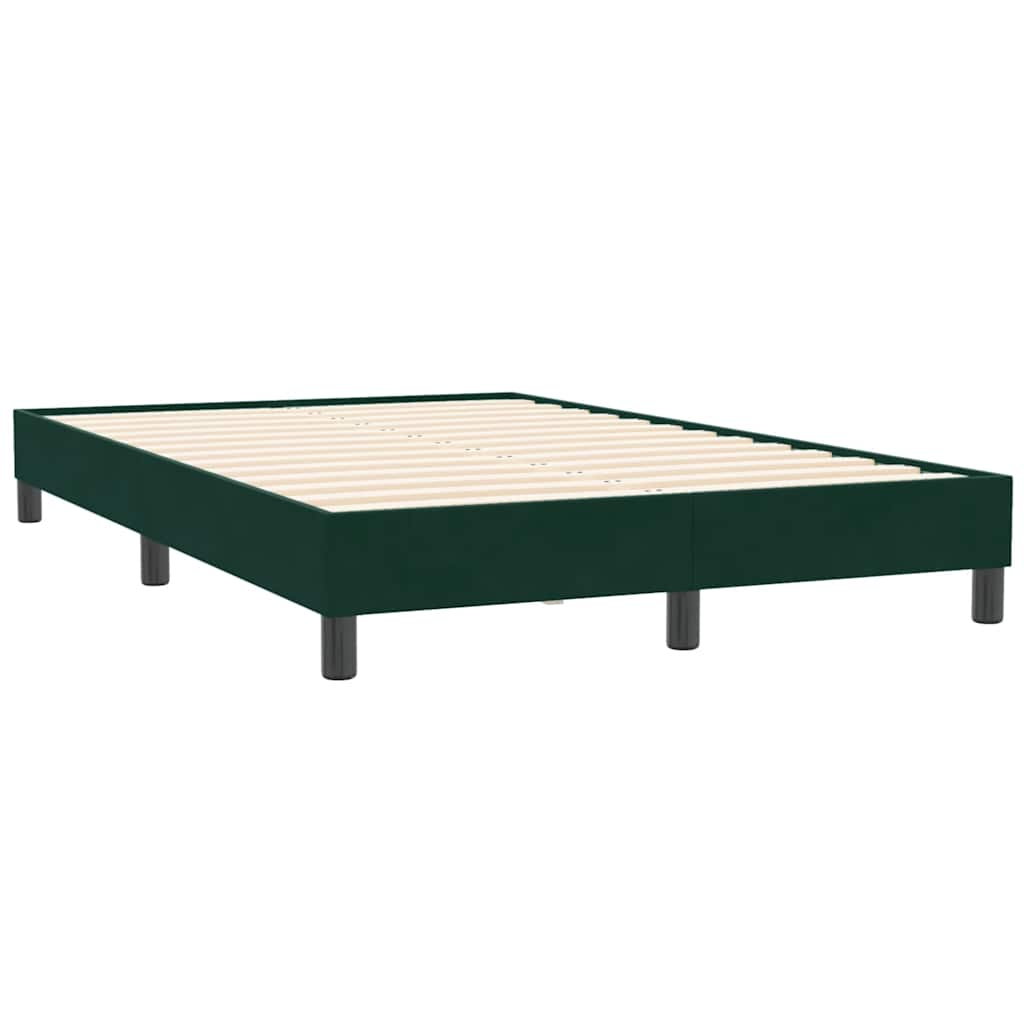 Boxspring zonder matras fluweel donkergroen 120x210 cm is nu te koop bij PeponiXL, paradijselijk wonen!