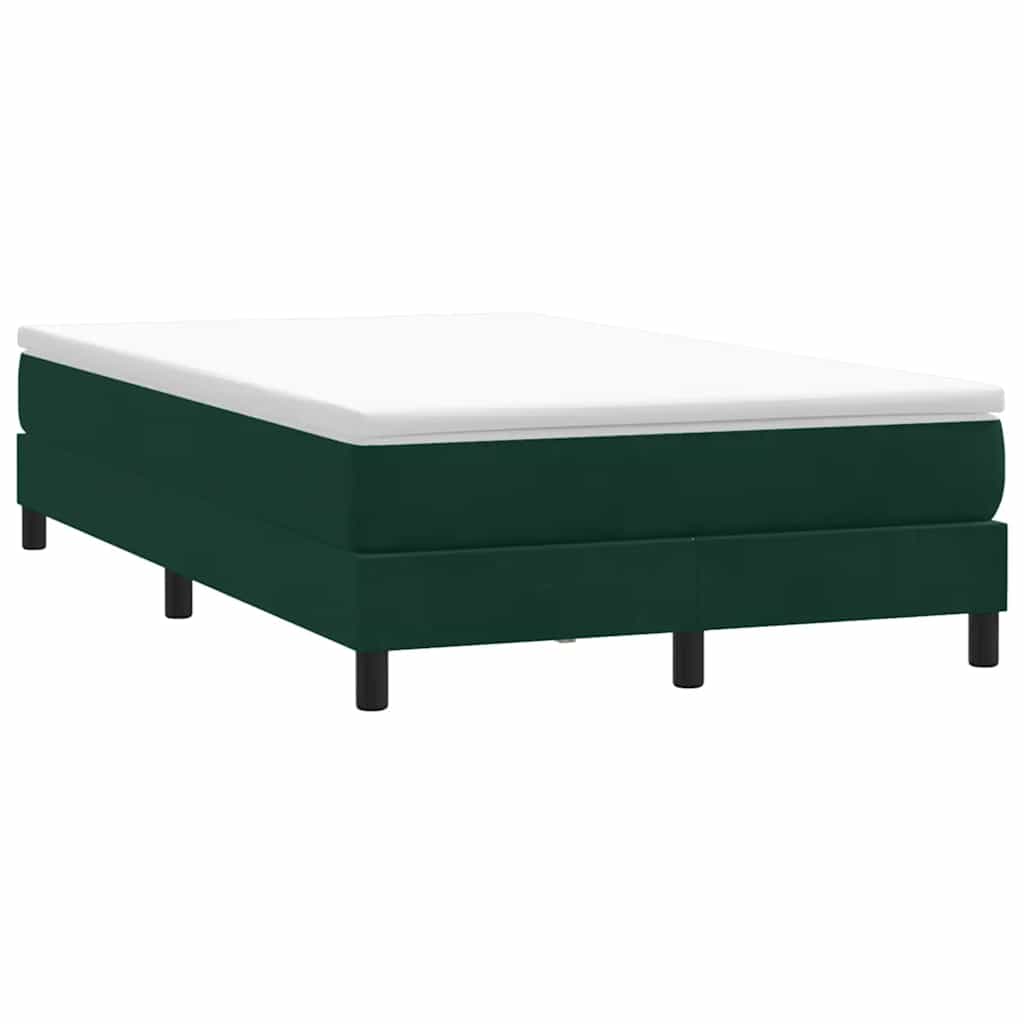 Boxspring zonder matras fluweel donkergroen 120x210 cm is nu te koop bij PeponiXL, paradijselijk wonen!