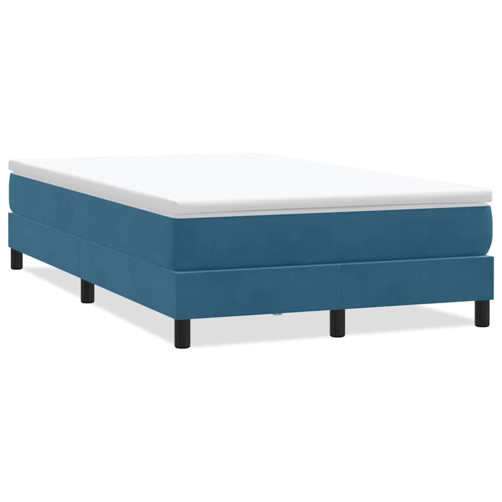 Boxspring zonder matras fluweel donkerblauw 120x210 cm is nu te koop bij PeponiXL, paradijselijk wonen!