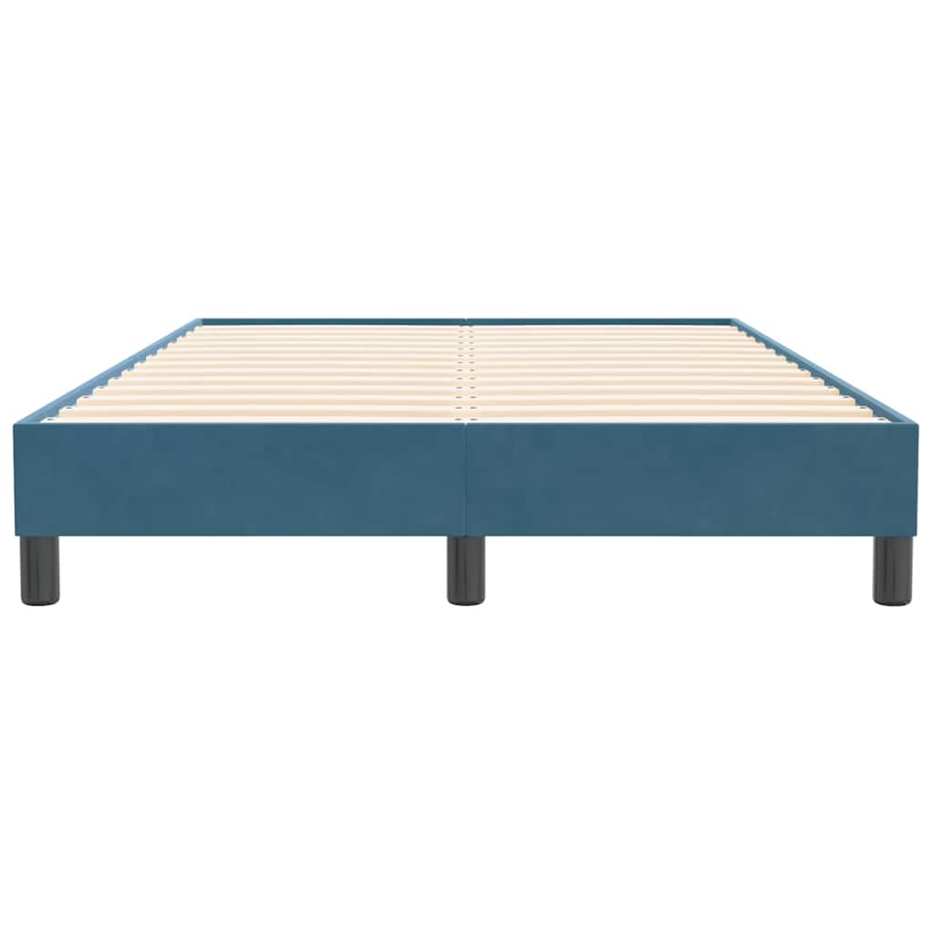 Boxspring zonder matras fluweel donkerblauw 120x210 cm is nu te koop bij PeponiXL, paradijselijk wonen!