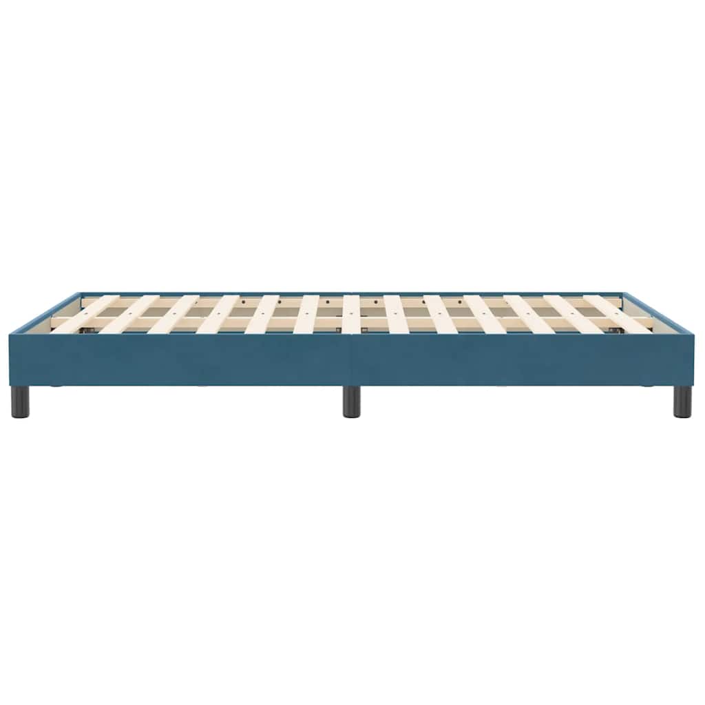 Boxspring zonder matras fluweel donkerblauw 120x210 cm is nu te koop bij PeponiXL, paradijselijk wonen!