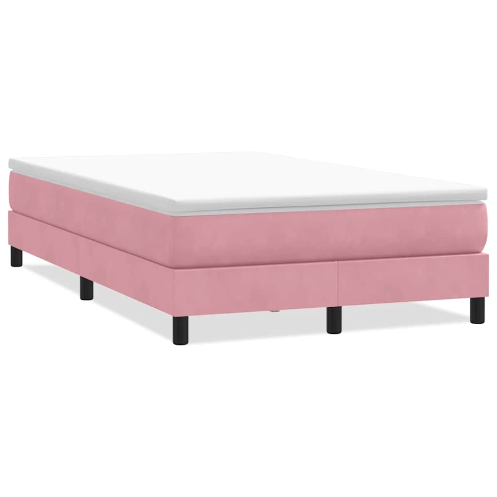Boxspring zonder matras fluweel roze 120x210 cm is nu te koop bij PeponiXL, paradijselijk wonen!