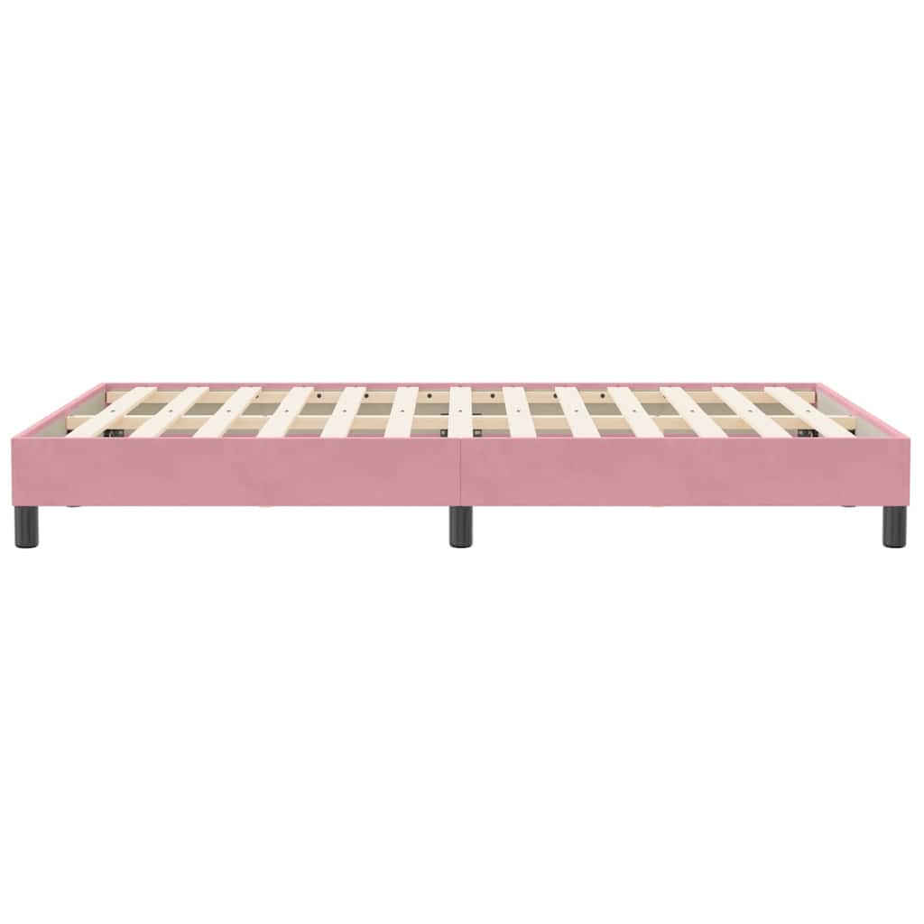 Boxspring zonder matras fluweel roze 120x210 cm is nu te koop bij PeponiXL, paradijselijk wonen!