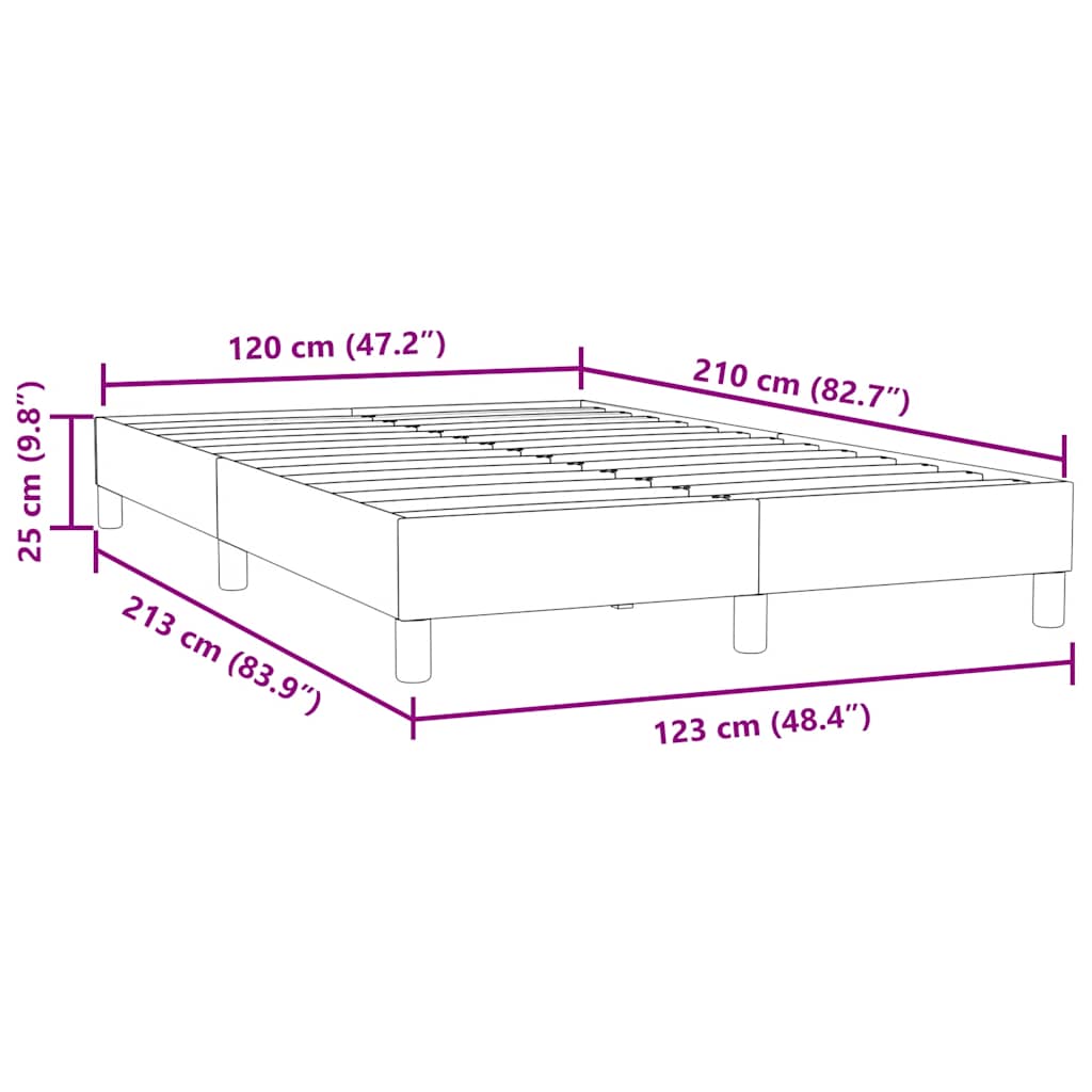 Boxspring zonder matras fluweel roze 120x210 cm is nu te koop bij PeponiXL, paradijselijk wonen!