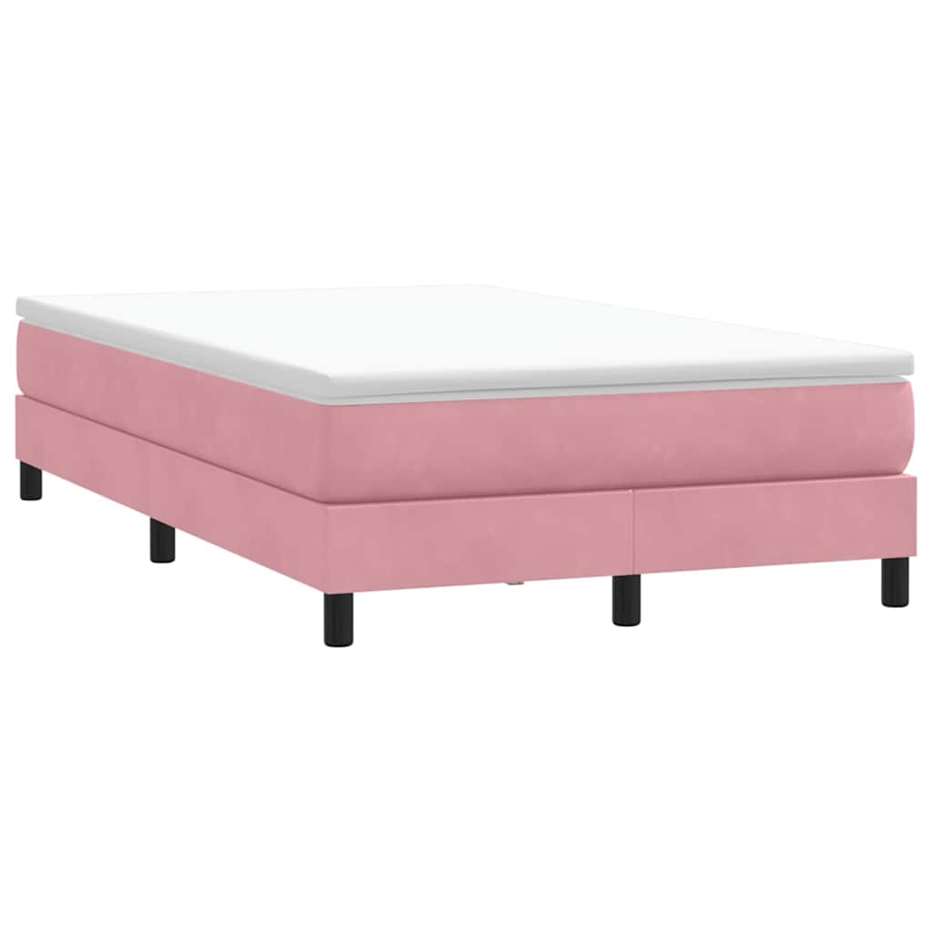 Boxspring zonder matras fluweel roze 120x210 cm is nu te koop bij PeponiXL, paradijselijk wonen!