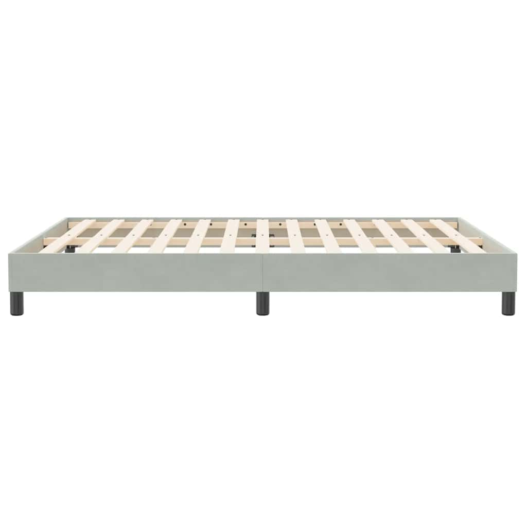 Boxspring zonder matras fluweel lichtgrijs 140x210 cm is nu te koop bij PeponiXL, paradijselijk wonen!