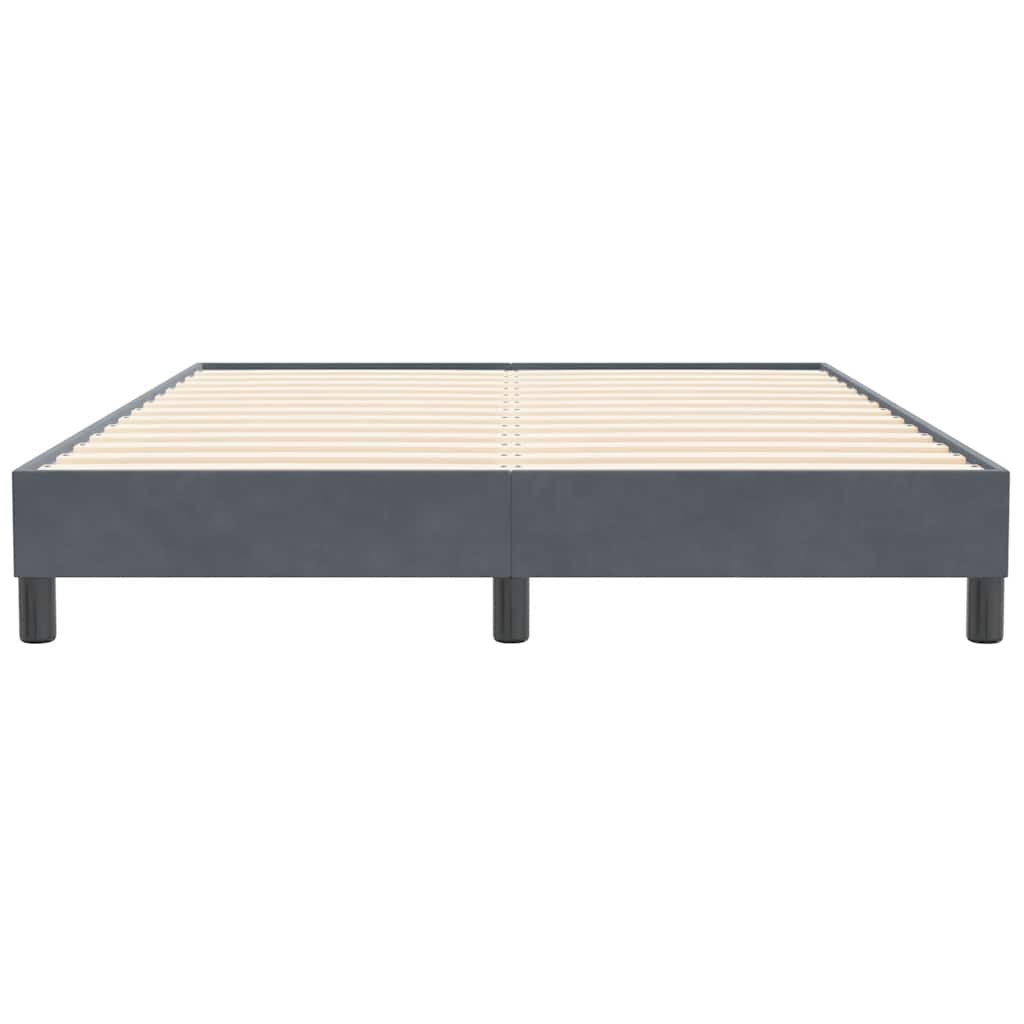 Boxspring zonder matras fluweel donkergrijs 140x210 cm is nu te koop bij PeponiXL, paradijselijk wonen!
