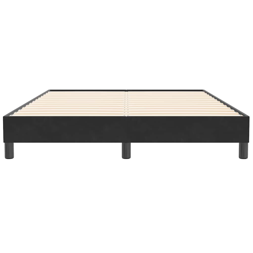 Boxspring zonder matras fluweel zwart 140x210 cm is nu te koop bij PeponiXL, paradijselijk wonen!