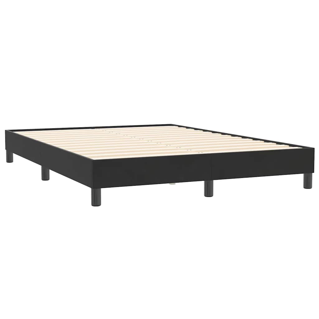 Boxspring zonder matras fluweel zwart 140x210 cm is nu te koop bij PeponiXL, paradijselijk wonen!