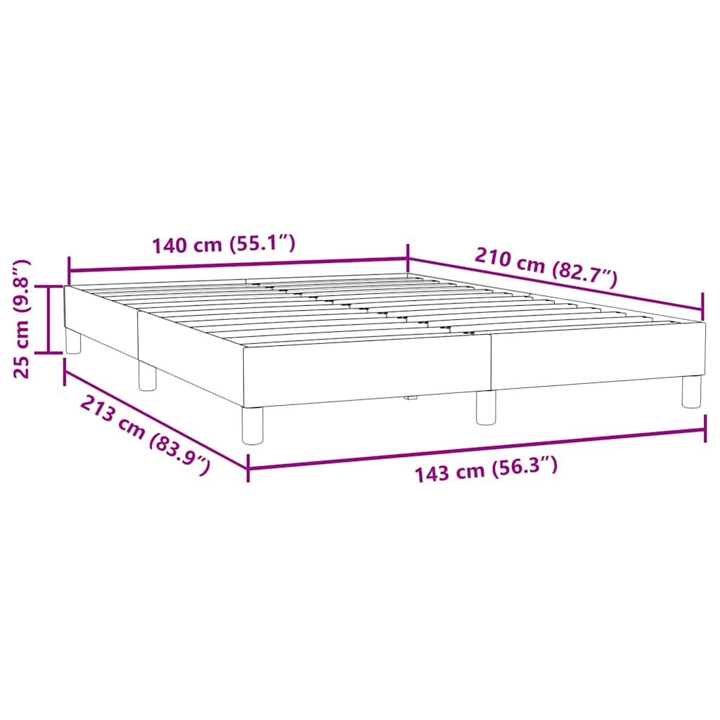 Boxspring zonder matras fluweel zwart 140x210 cm is nu te koop bij PeponiXL, paradijselijk wonen!