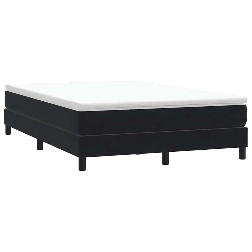 Boxspring zonder matras fluweel zwart 140x210 cm is nu te koop bij PeponiXL, paradijselijk wonen!
