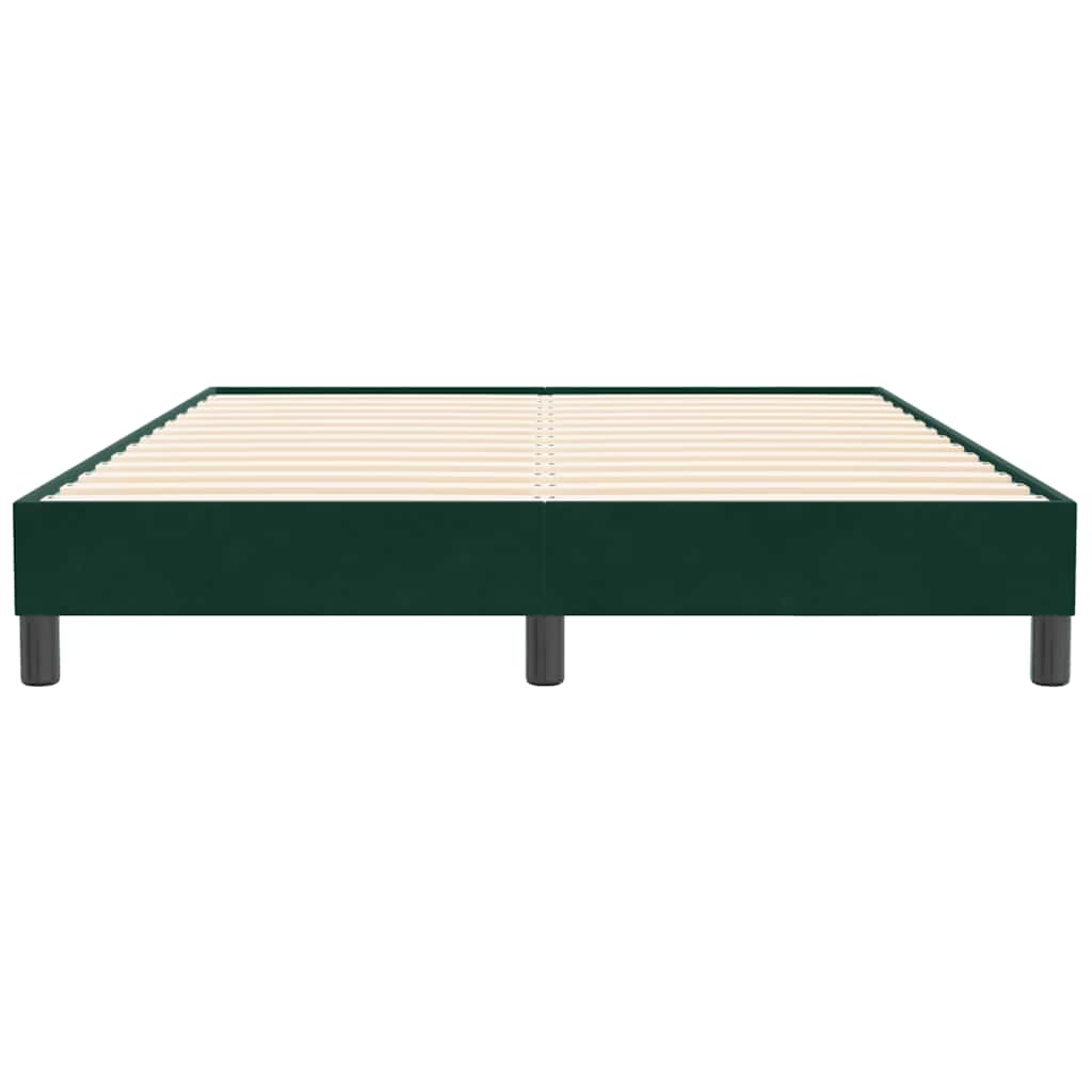 Boxspring zonder matras fluweel donkergroen 140x210 cm is nu te koop bij PeponiXL, paradijselijk wonen!