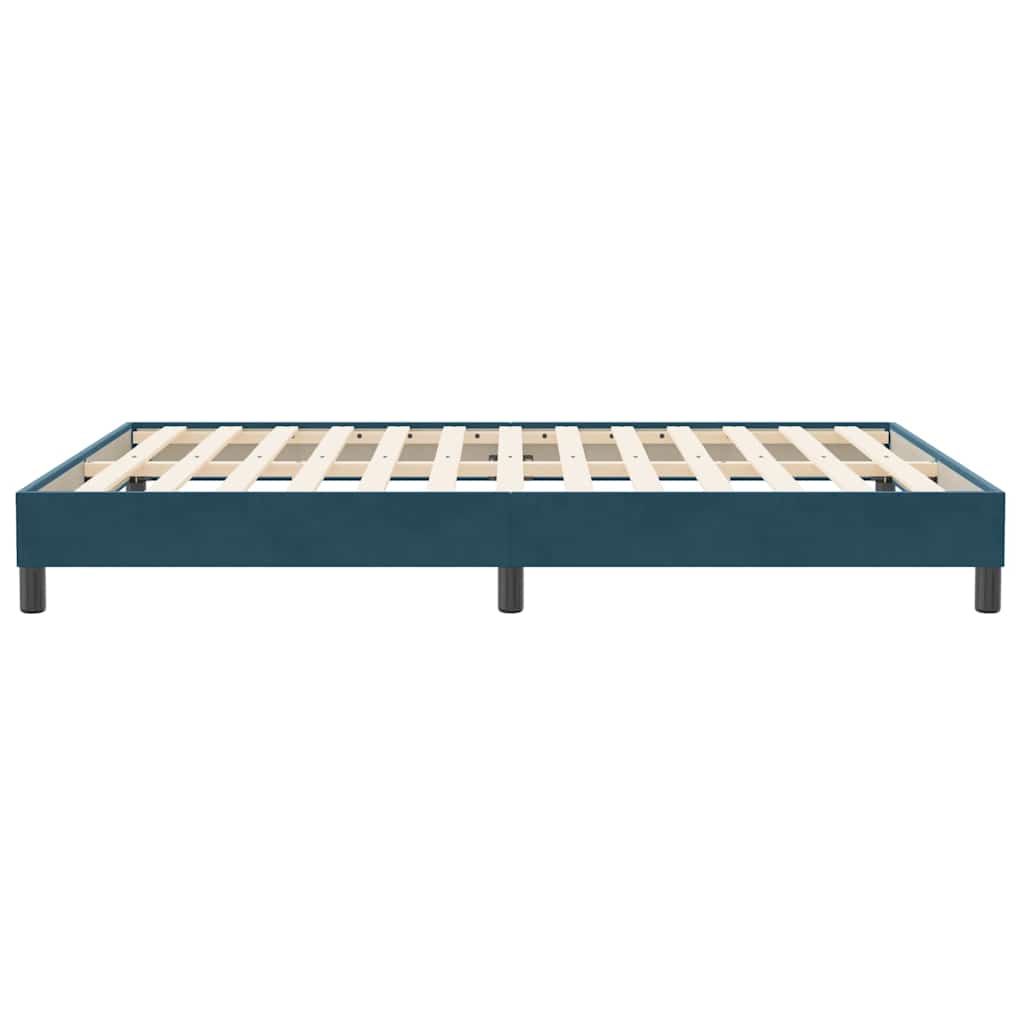 Boxspring zonder matras fluweel donkerblauw 140x210 cm