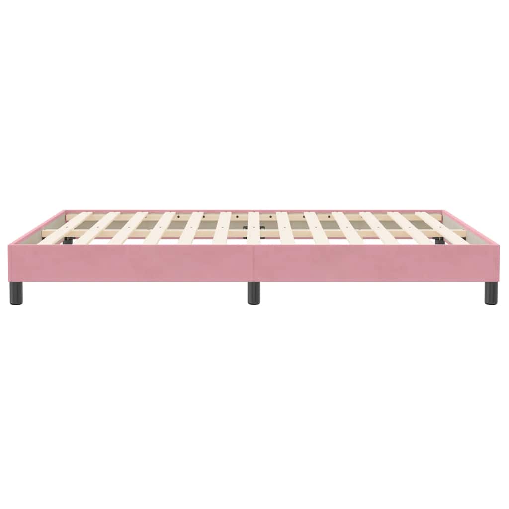 Boxspring zonder matras fluweel roze 140x210 cm is nu te koop bij PeponiXL, paradijselijk wonen!