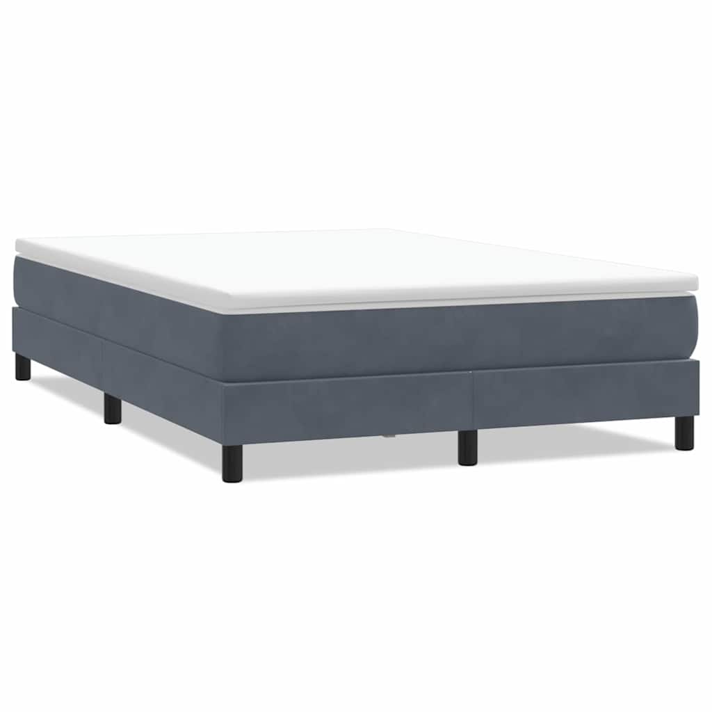 Boxspring zonder matras fluweel donkergrijs 160x210 cm is nu te koop bij PeponiXL, paradijselijk wonen!