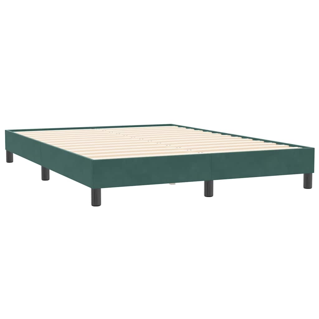 Boxspring zonder matras fluweel donkergroen 160x210 cm is nu te koop bij PeponiXL, paradijselijk wonen!