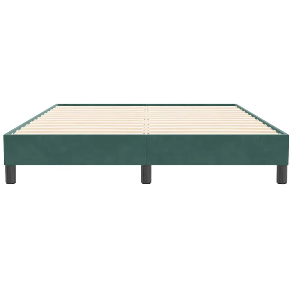 Boxspring zonder matras fluweel donkergroen 160x210 cm is nu te koop bij PeponiXL, paradijselijk wonen!