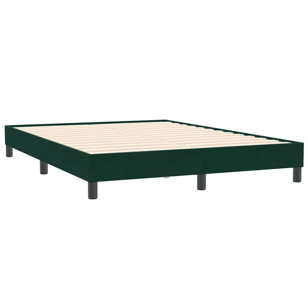 Boxspring zonder matras fluweel donkergroen 160x210 cm is nu te koop bij PeponiXL, paradijselijk wonen!