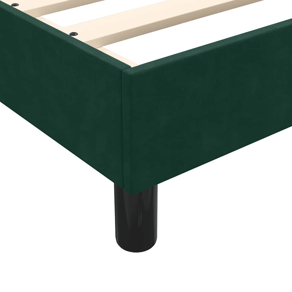 Boxspring zonder matras fluweel donkergroen 160x210 cm is nu te koop bij PeponiXL, paradijselijk wonen!