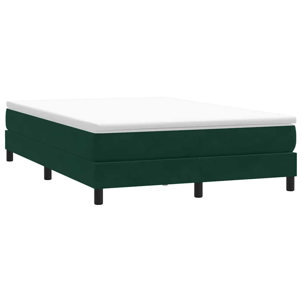 Boxspring zonder matras fluweel donkergroen 160x210 cm is nu te koop bij PeponiXL, paradijselijk wonen!