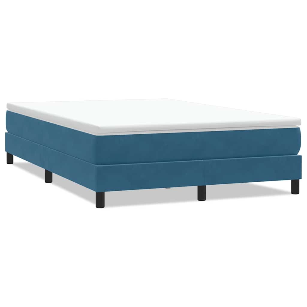 Boxspring zonder matras fluweel donkerblauw 160x210 cm is nu te koop bij PeponiXL, paradijselijk wonen!