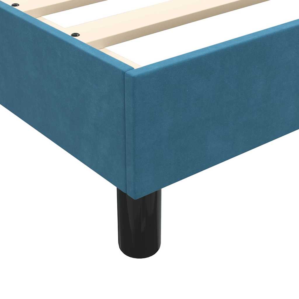 Boxspring zonder matras fluweel donkerblauw 160x210 cm is nu te koop bij PeponiXL, paradijselijk wonen!