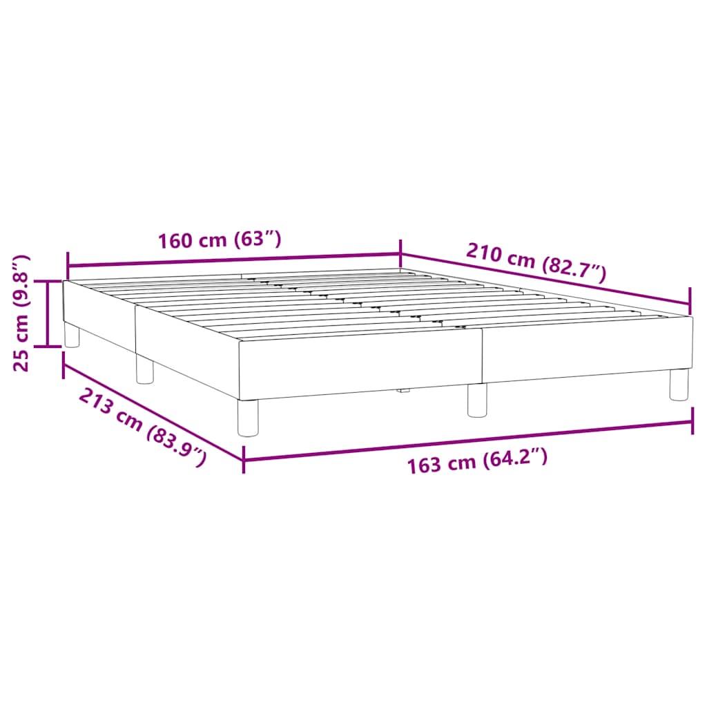 Boxspring zonder matras fluweel donkerblauw 160x210 cm is nu te koop bij PeponiXL, paradijselijk wonen!