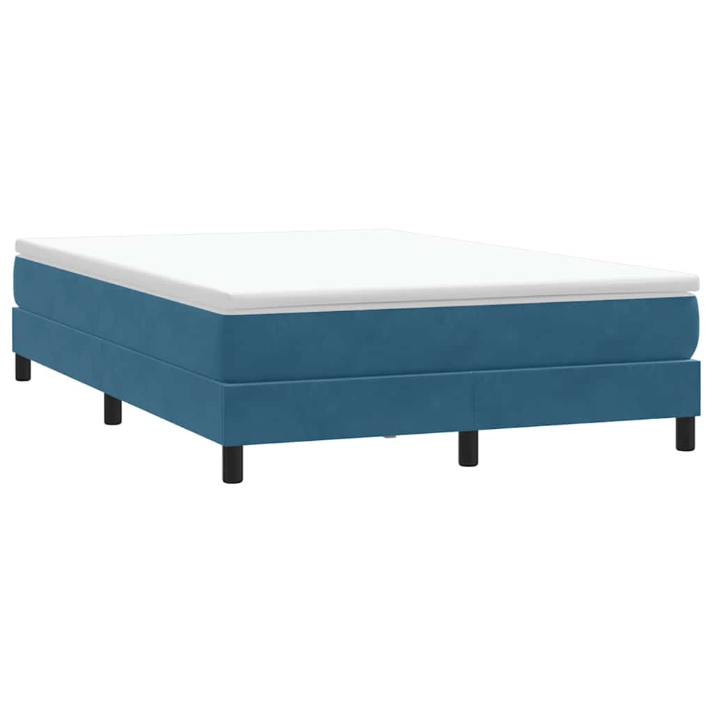 Boxspring zonder matras fluweel donkerblauw 160x210 cm is nu te koop bij PeponiXL, paradijselijk wonen!