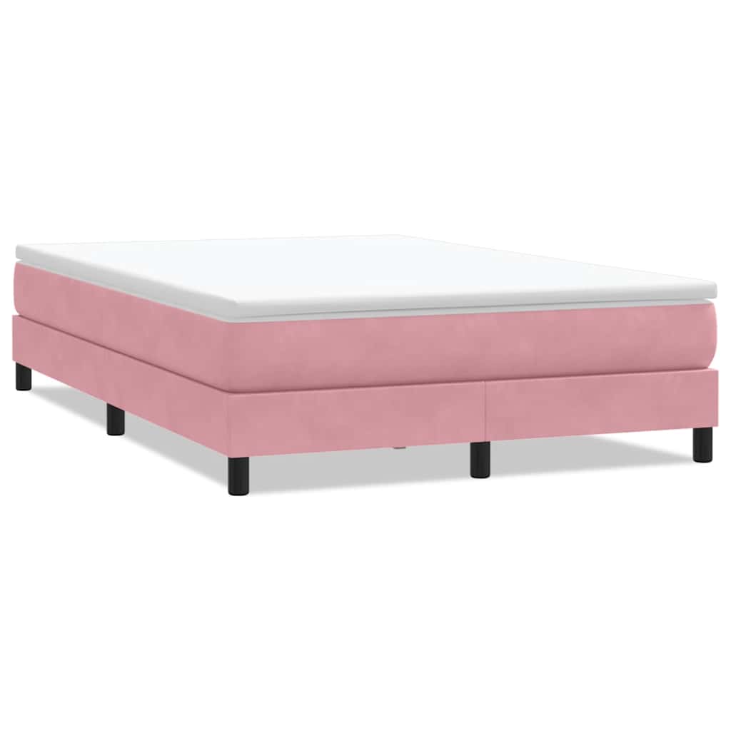 Boxspring zonder matras fluweel roze 160x210 cm is nu te koop bij PeponiXL, paradijselijk wonen!