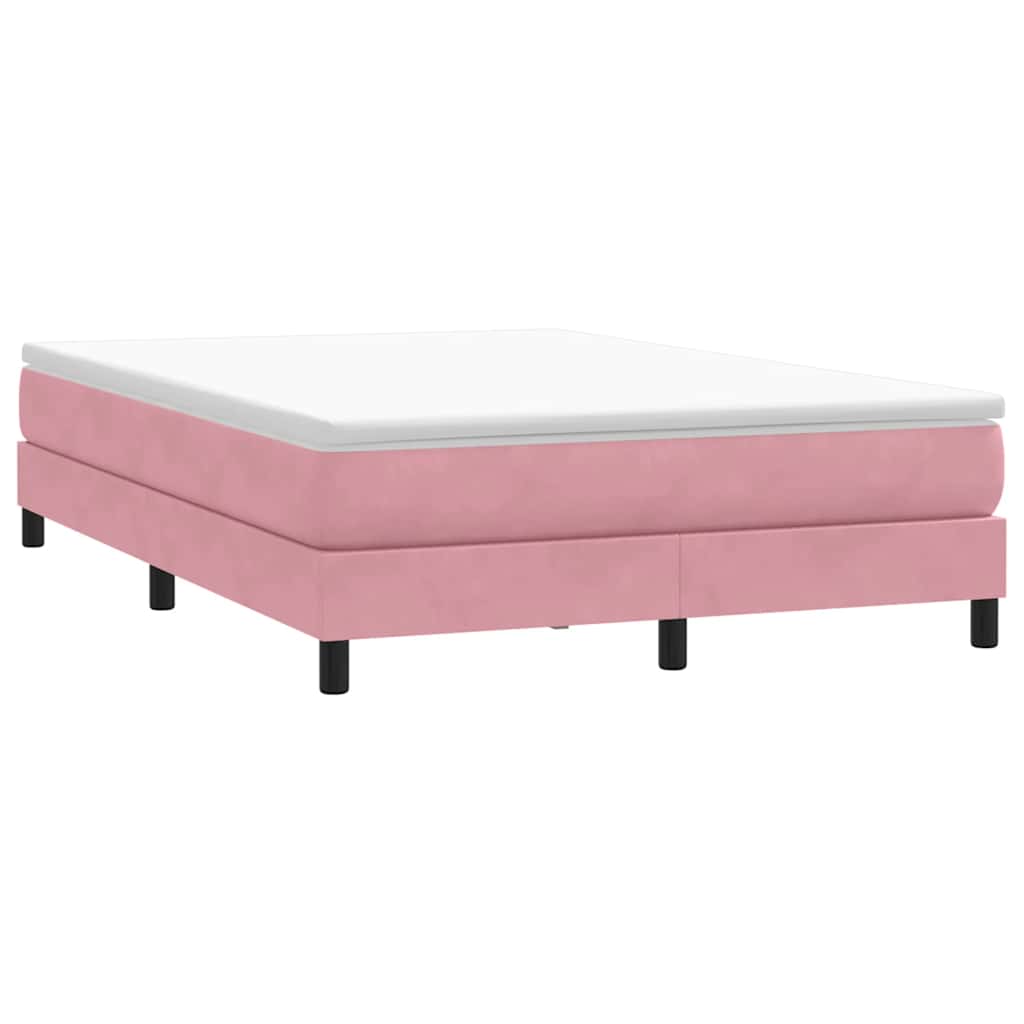 Boxspring zonder matras fluweel roze 160x210 cm is nu te koop bij PeponiXL, paradijselijk wonen!