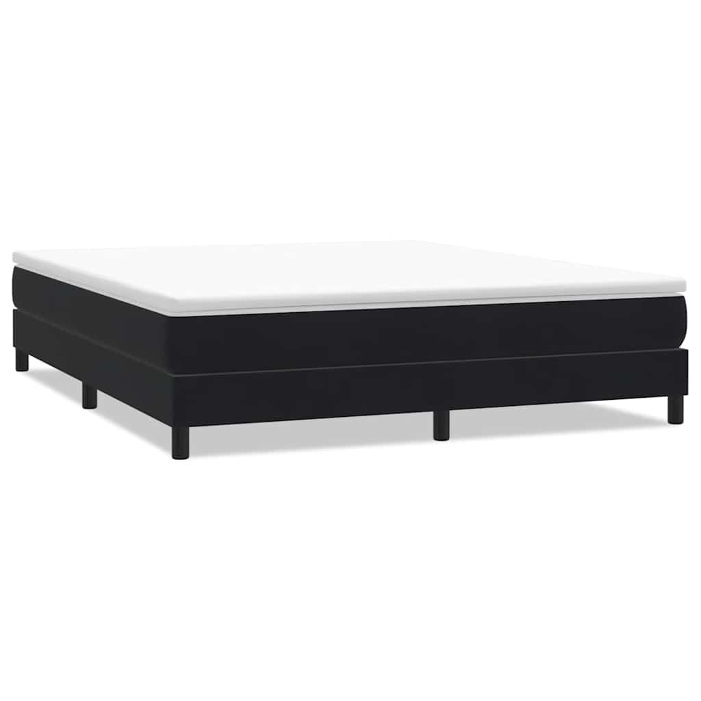 Boxspring zonder matras fluweel zwart 180x210 cm is nu te koop bij PeponiXL, paradijselijk wonen!