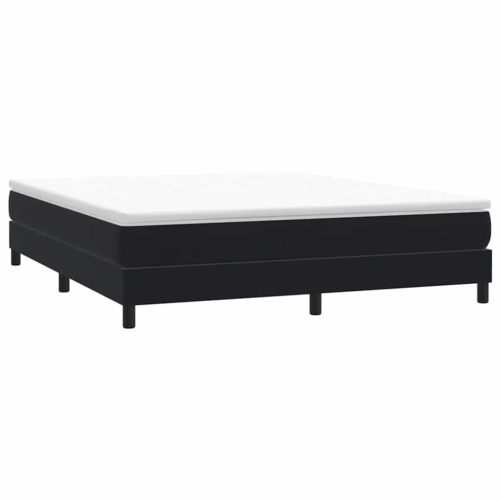 Boxspring zonder matras fluweel zwart 180x210 cm is nu te koop bij PeponiXL, paradijselijk wonen!
