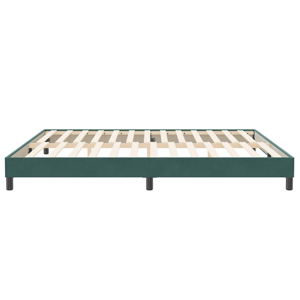 Bed boxspring zonder matras 200x210 cm fluweel donkergroen is nu te koop bij PeponiXL, paradijselijk wonen!
