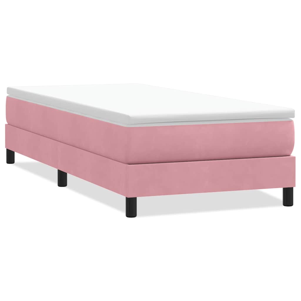Boxspring zonder matras fluweel roze 80x220 cm is nu te koop bij PeponiXL, paradijselijk wonen!