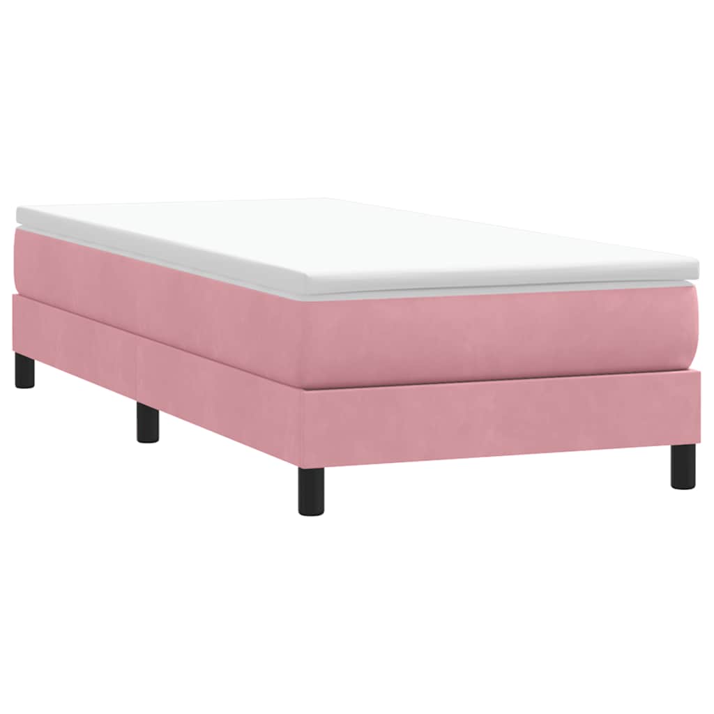Boxspring zonder matras fluweel roze 80x220 cm is nu te koop bij PeponiXL, paradijselijk wonen!