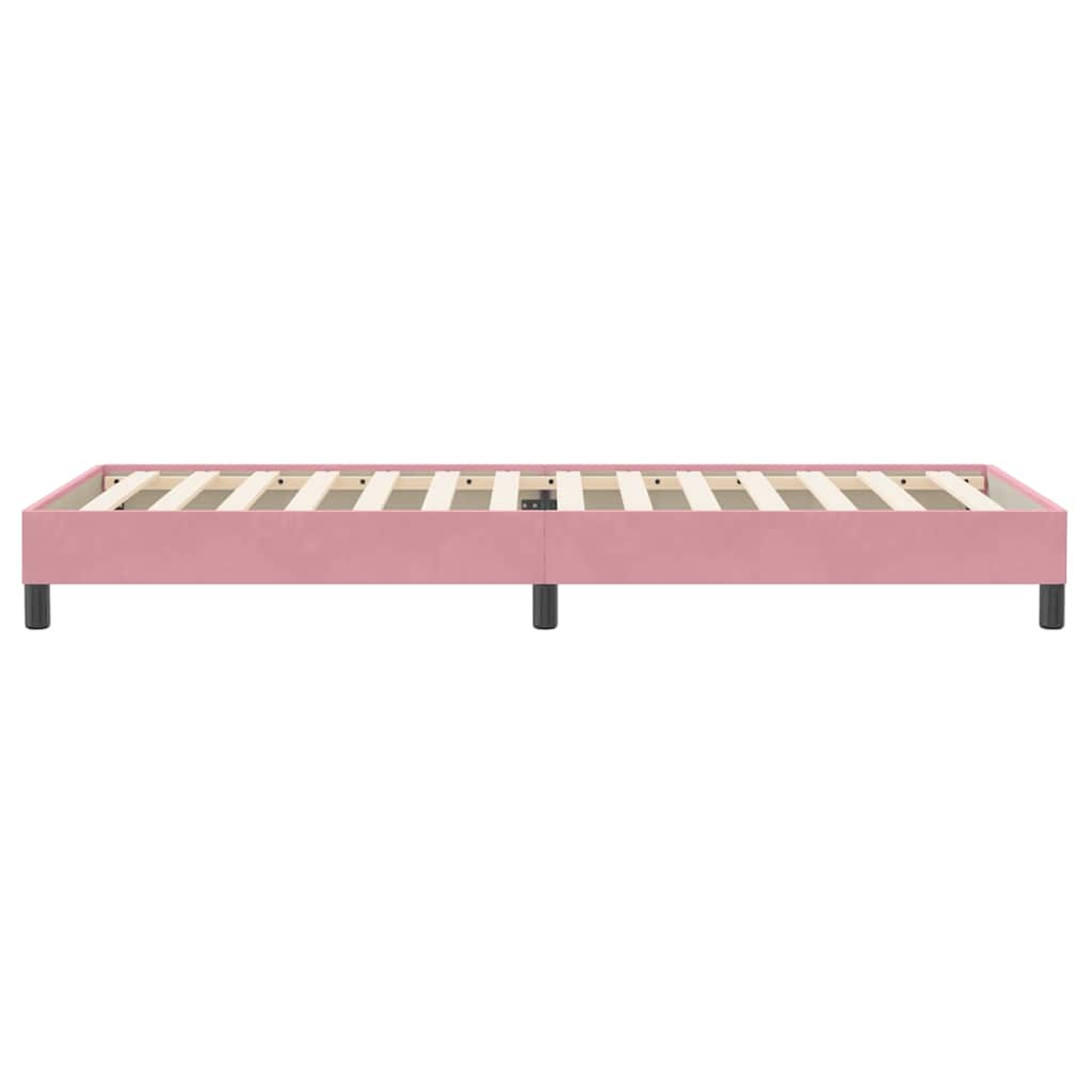 Boxspring zonder matras fluweel roze 80x220 cm is nu te koop bij PeponiXL, paradijselijk wonen!