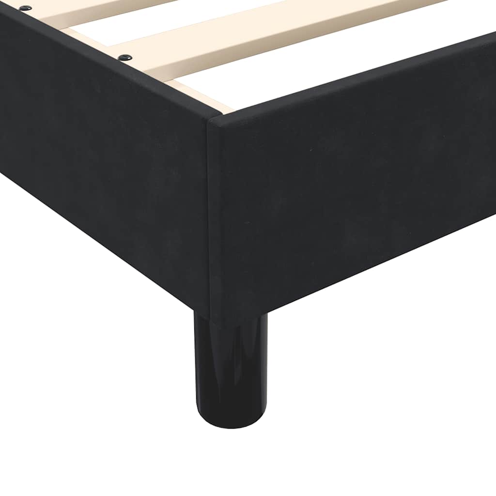 Boxspring zonder matras fluweel zwart 120x220 cm is nu te koop bij PeponiXL, paradijselijk wonen!