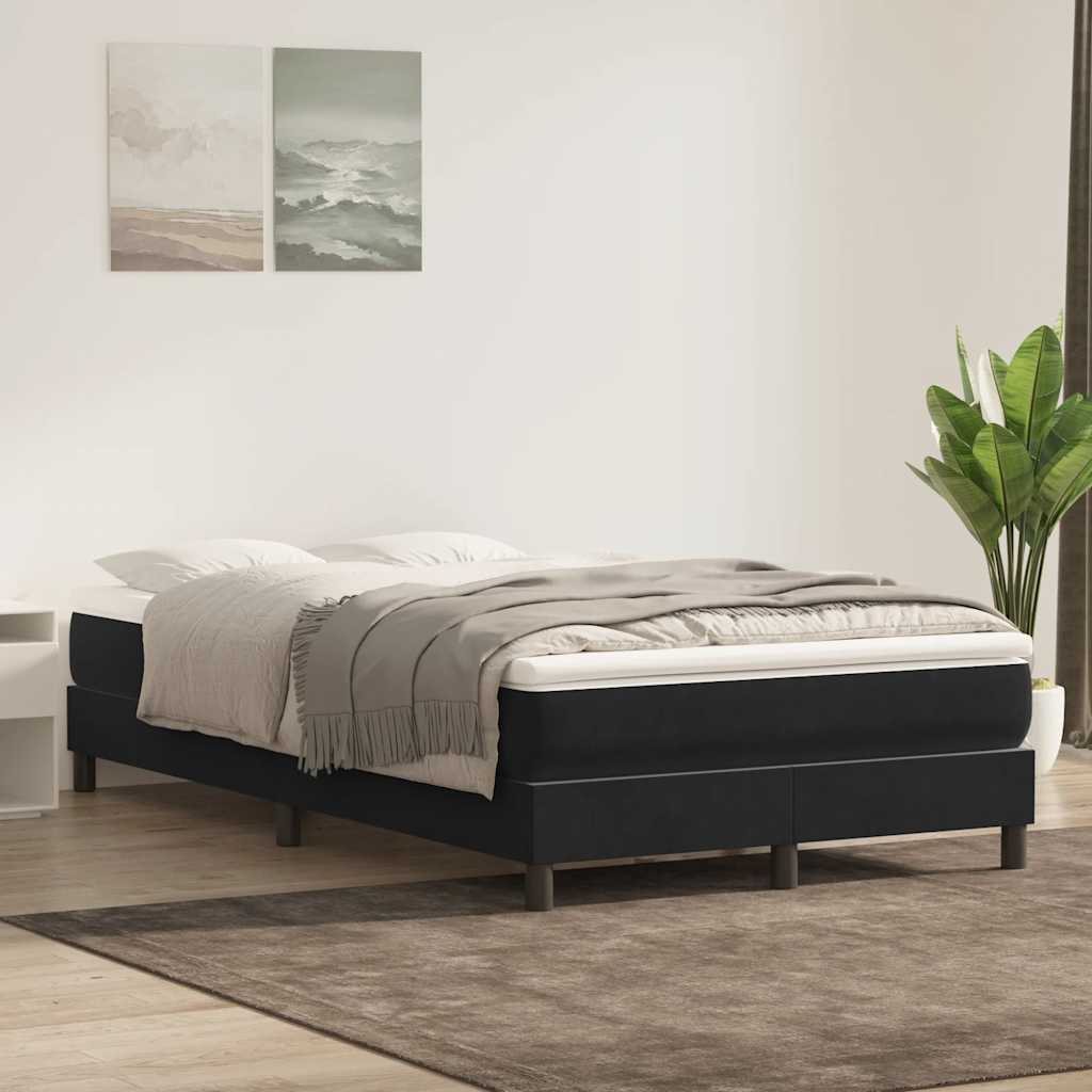 Boxspring zonder matras fluweel zwart 120x220 cm is nu te koop bij PeponiXL, paradijselijk wonen!