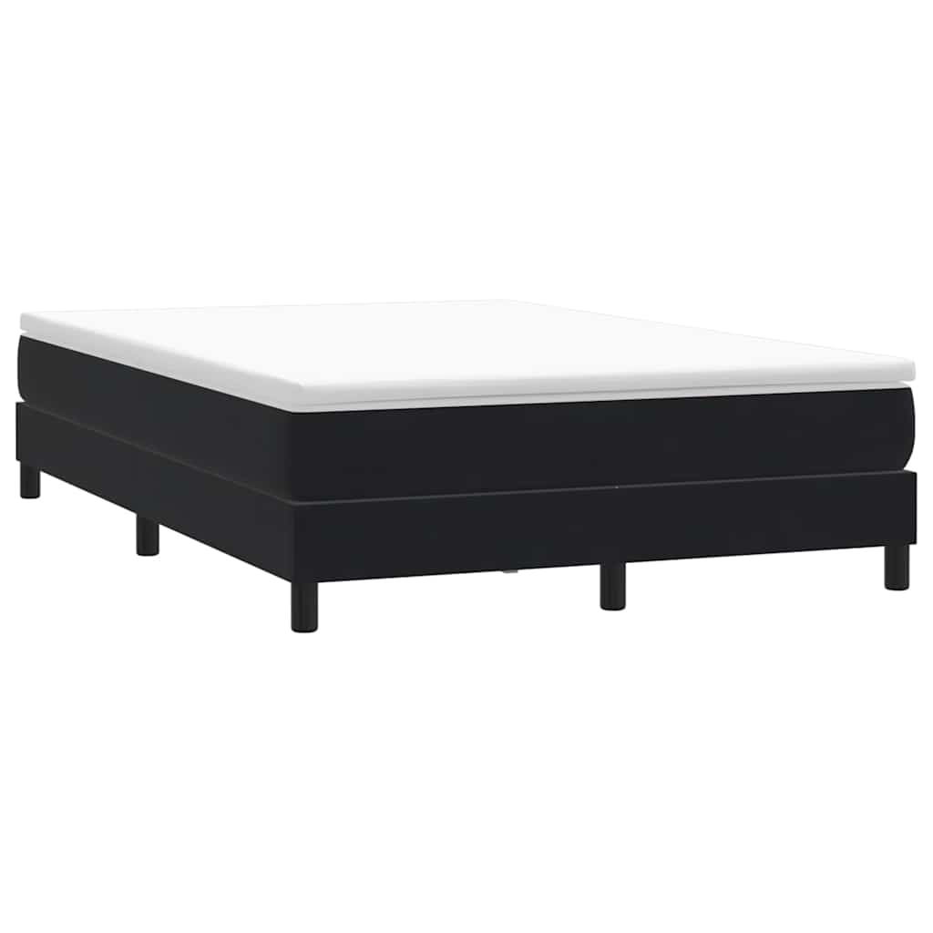 Boxspring zonder matras fluweel zwart 140x220 cm